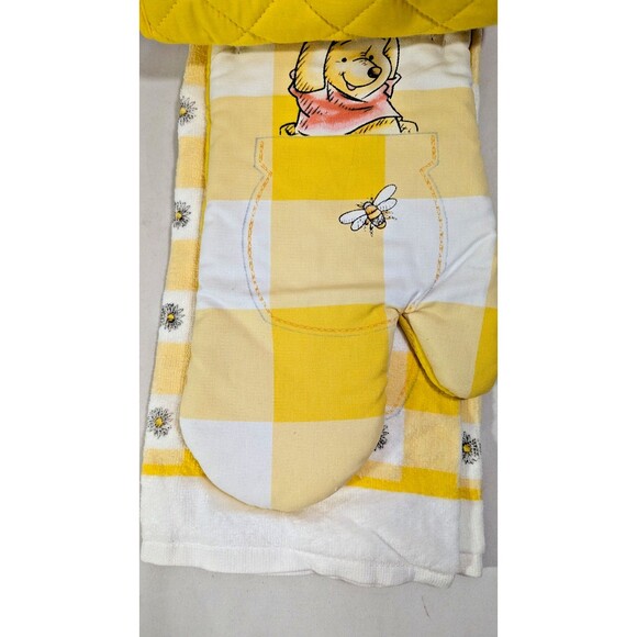 Disney Winnie the Pooh Kitchen Towel Potholder Oven Mitt Bees Honey Pot 3-Pc - Picture 5 of 10